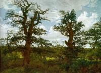 Friedrich, Caspar David - Landscape with Oak Trees and a Hunter